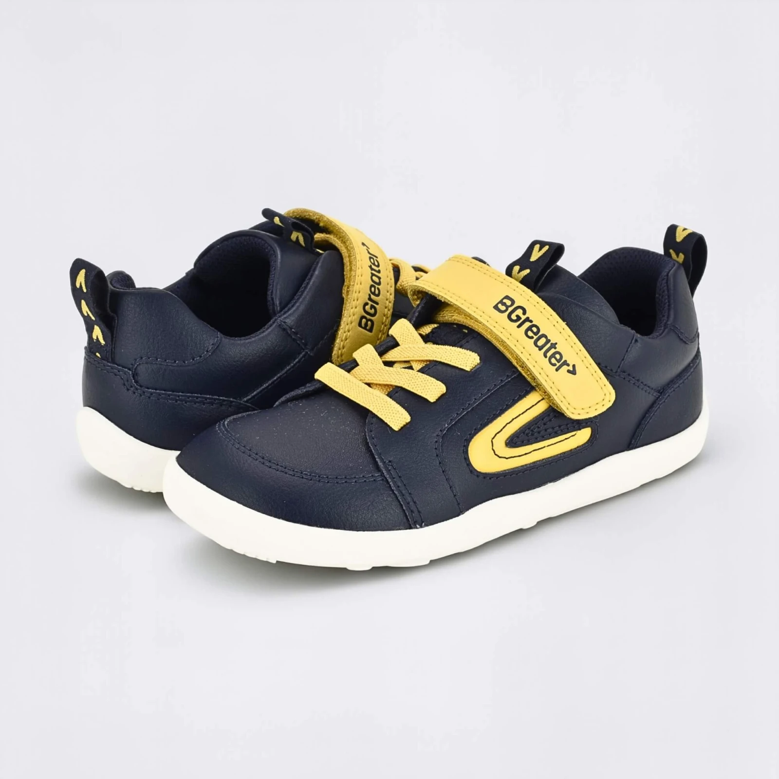 Кроссовки BGreater All Leather Lev — тёмно-синий с жёлтым, фото 10
