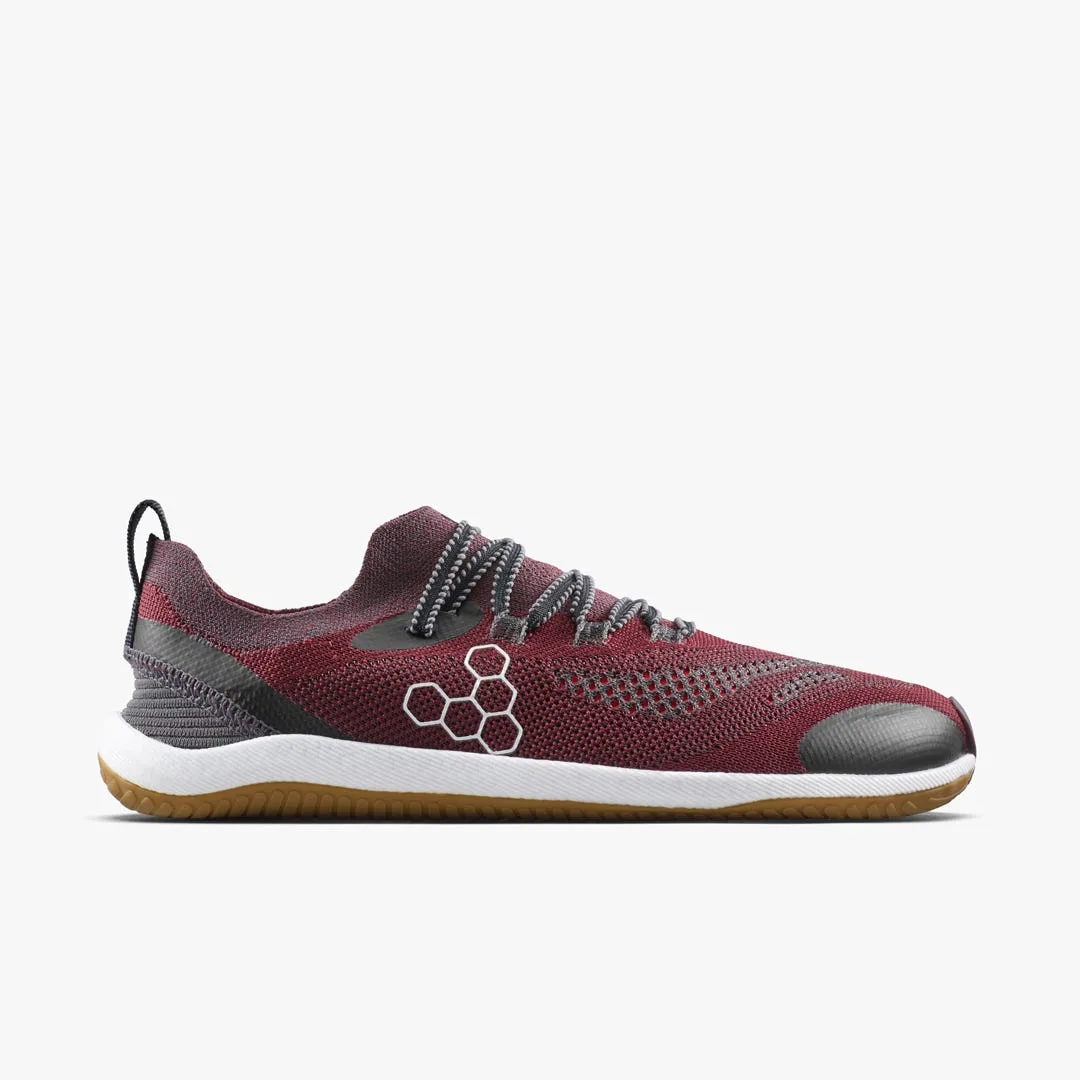Кроссовки Vivobarefoot Primus Flow Knit — мужская модель, тёмно-бордовый