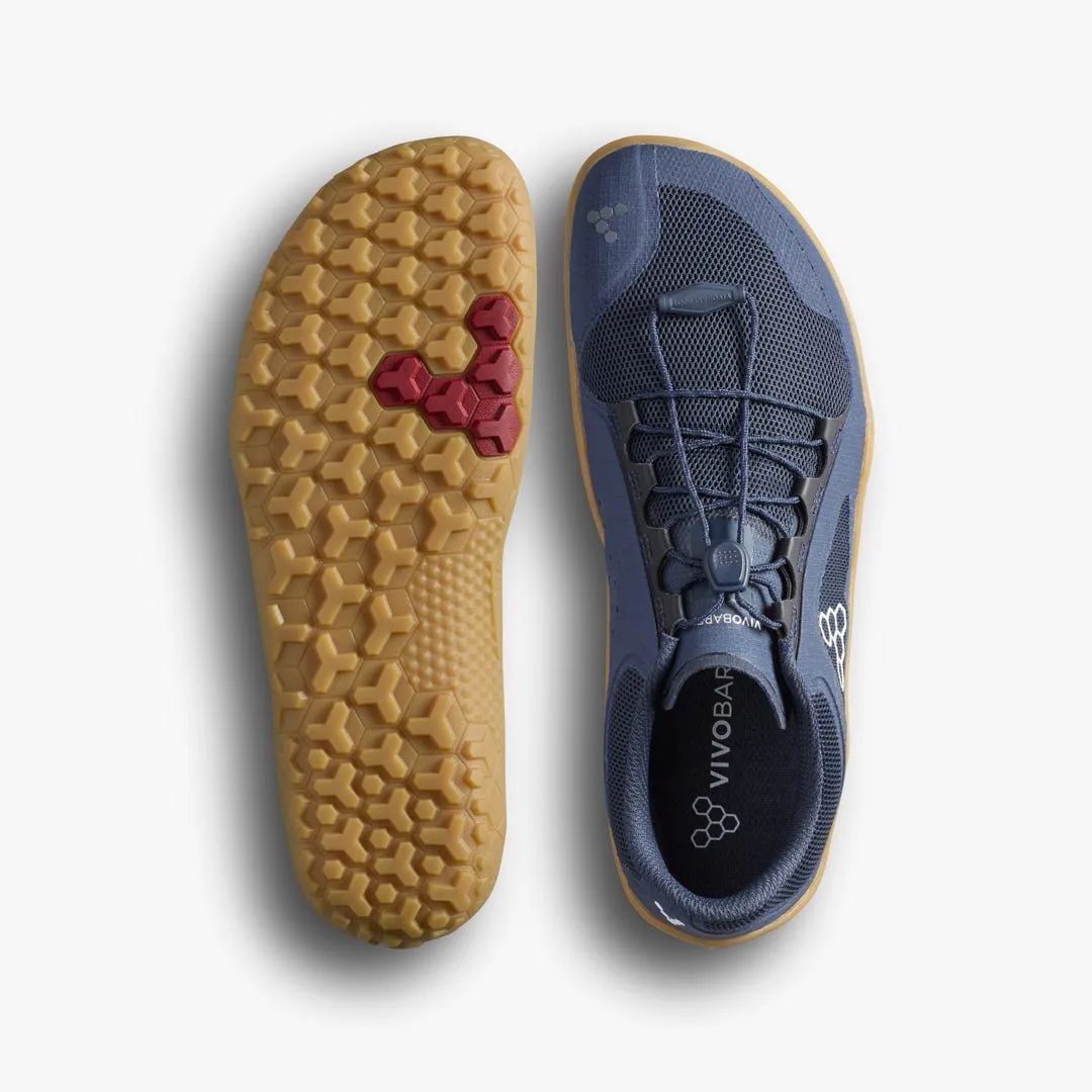 Кроссовки Vivobarefoot Primus Trail FG 3.5 — мужская модель, синий с каучуковой подошвой, фото 2