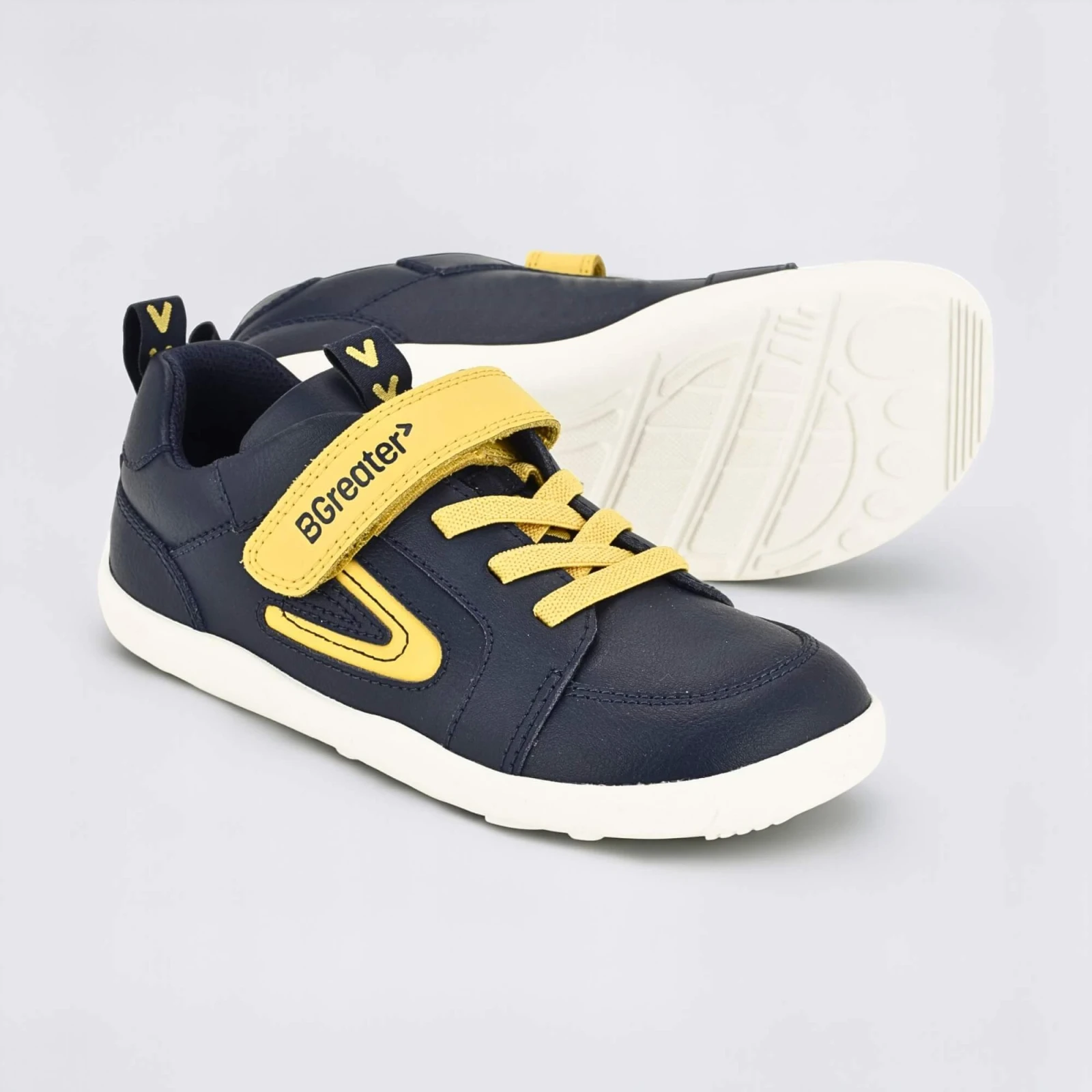 Кроссовки BGreater All Leather Lev — тёмно-синий с жёлтым, фото 11