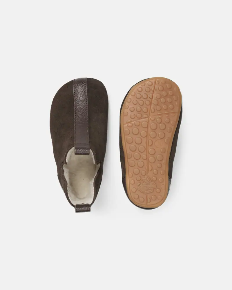 Детские босоногие домашние тапочки Bundgaard Toto Dark Brown, фото 2