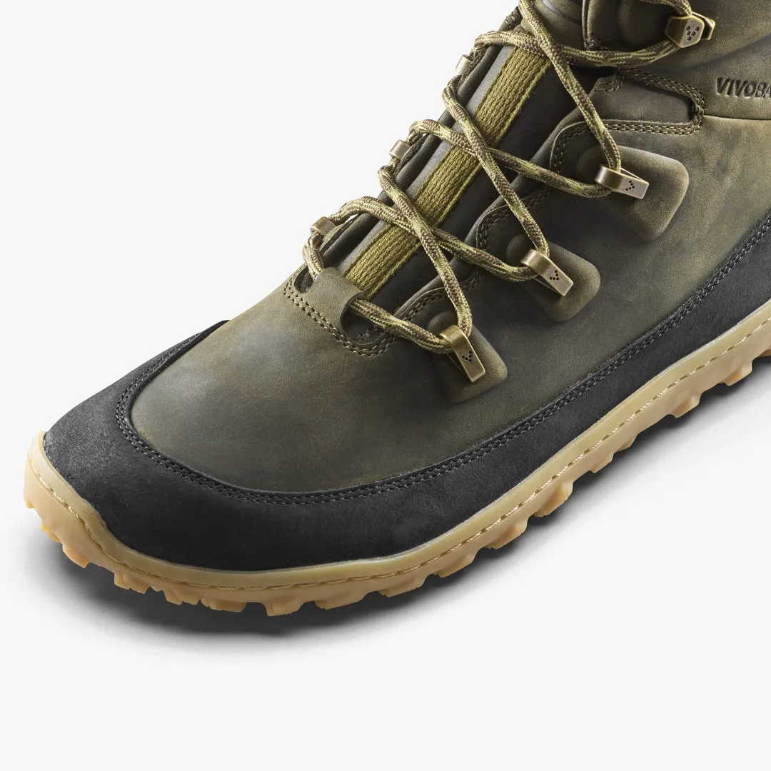 Ботинки Vivobarefoot Tracker Leather AT II — женская модель, тёмно-оливковый, фото 6